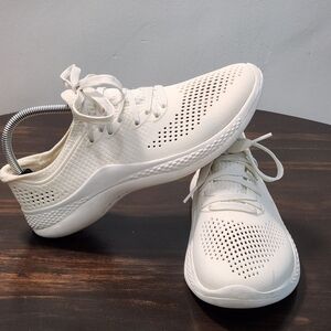 Crocs LiteRide 360 Pacer Sneakers Ivory Women's Size 9 Comfort Walking Shoes